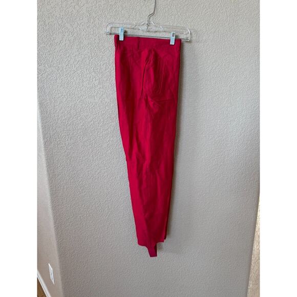 The Limited Vintage 80s Stirrup Pants Red Rayon Blend Spandex Stretch Sz 10 - Picture 3 of 8